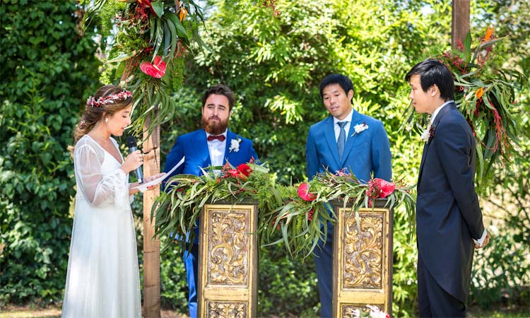 ceremonia de boda al aire libre