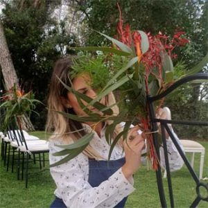 montaje boda estilo oriental en jardín