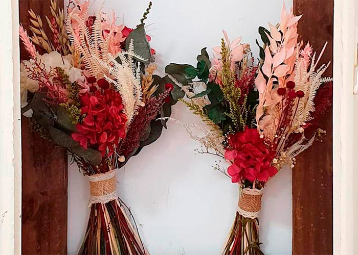 replica de ramo de novia en ramo de flores preservadas