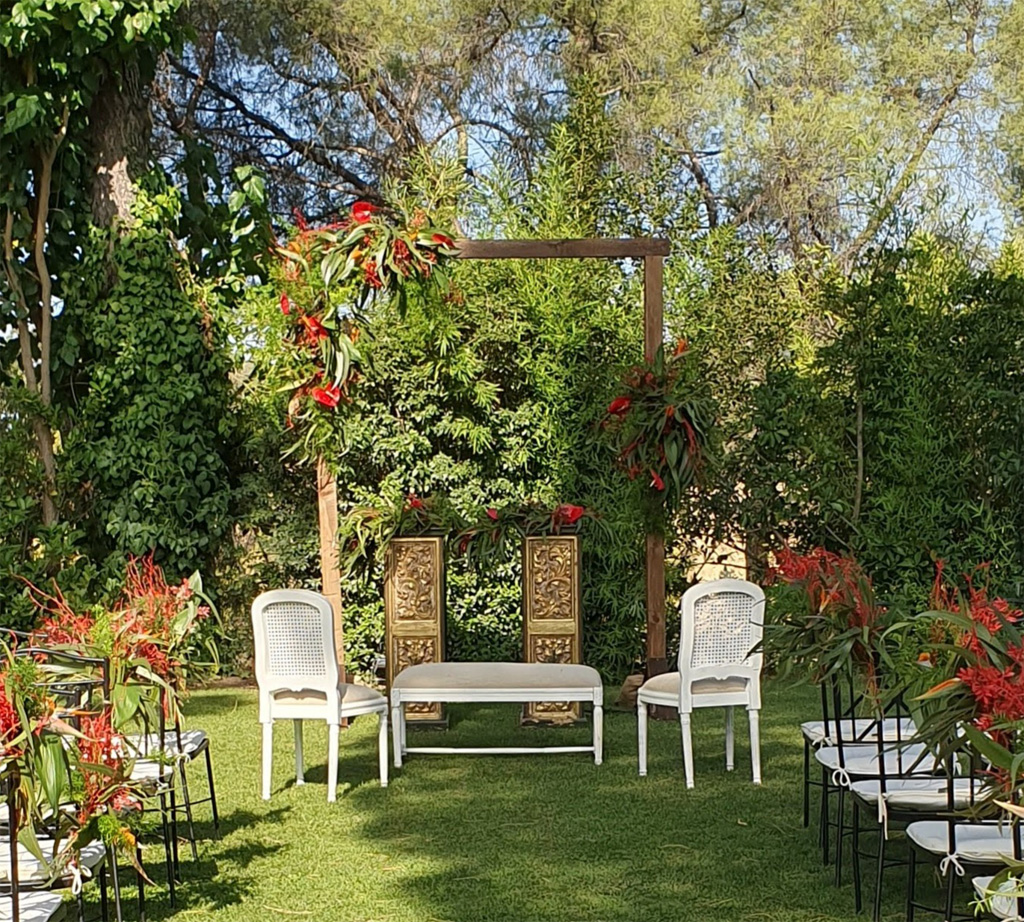 Imagen de boda al aire libre