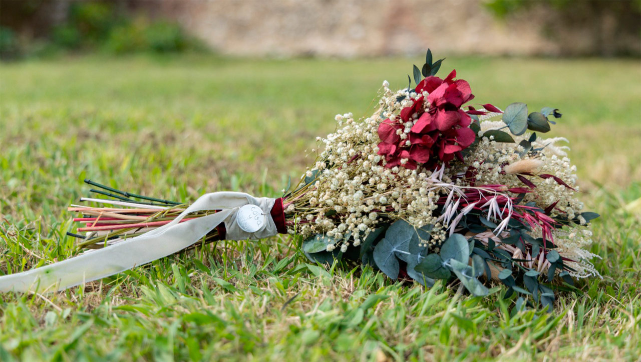 ramo de flores preservado para boda