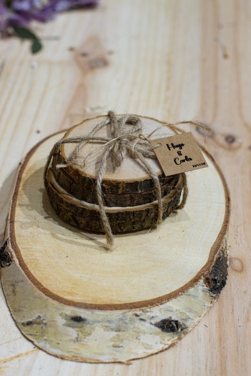 Posavasos rodaja madera